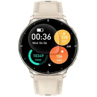 Smartwatch Uhr für Damen Fitness Tracker mit Telefonfunktion Klein Smartwatch - Beige