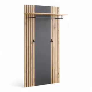 HBZ Garderobenpaneel Lagos in Anthrazit, BxHxT 80x150x28 cm (B/H/T)