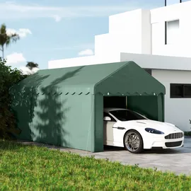 Outsunny Carport 3 x 6 m Dunkelgrün inkl. UV-Schutz