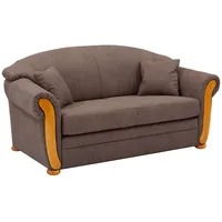 Schlafsofa HOME AFFAIRE "Milano", braun, B:174cm H:87cm T:88cm, Sofas, Hoher Sitzkomfort mit Schlaffunktion und Bettkasten, incl. Zierkissen