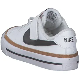 Nike Court Legacy Sneaker Jungen 102 white/black-desert ochre-gum light brown 34