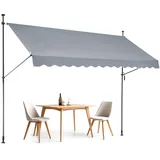 Vevor Klemmmarkise Sonnenmarkise, mit Kurbel 350x120cm Grau