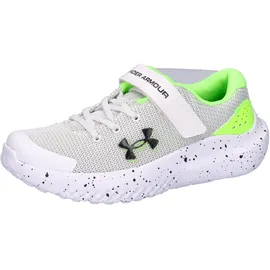 Under Armour Surge 4 Kinder White/Hyper Green/Black 32