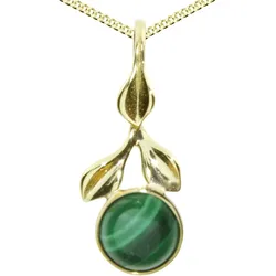 Kette mit Anhänger OSTSEE-SCHMUCK "Ostsee-Schmuck Kette mit Anhänger Blüte Kette mit Anhänger Blüte" Gr. 42, gold (goldfarben), Halsketten, Damen, 42cm, Gelbgold 333, L: 42cm