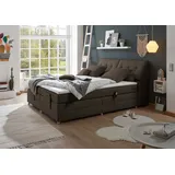 Concord 180x200 cm Boxspringbett mit Motor Stone, Ausführung:Variante 2 - Grau