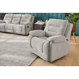 Jockenhöfer Fernsehsessel grau Chenillebezug - mit Relaxfunktion - SYLT