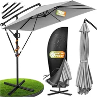 Kesser Ampelschirm Holly rechteckig Ø 350 cm ohne LED Hellgrau