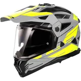 LS2 MX702 Pioneer II Namib Endurohelm - matt-grau-neongelb - XL (61/62)