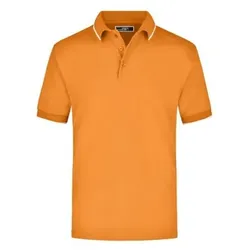 Poloshirt Kontrast JN034, orange/weiß, Größe M - orange - M