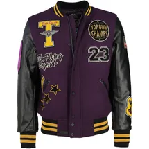Top Gun Collegejacke lila M