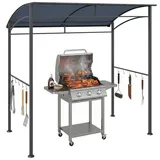 Outsunny Grillpavillon 1,5 x 2,2 m Grau