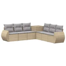 vidaXL Sofa Set 7-tlg. Beige/Grau