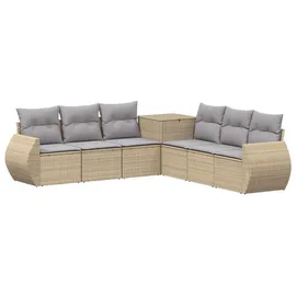 vidaXL Sofa Set 7-tlg. Beige/Grau