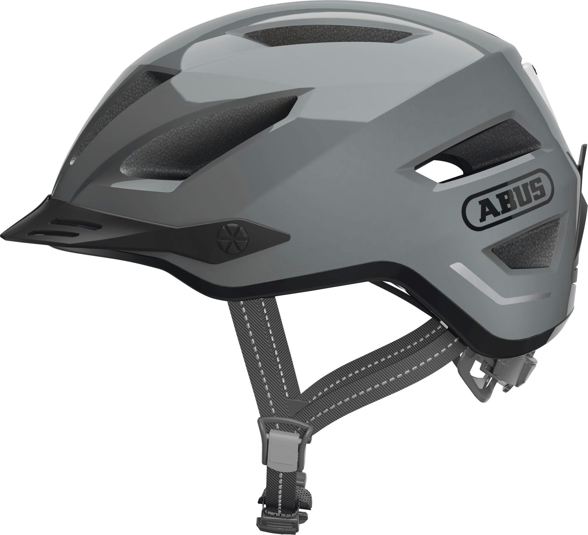 Fahrradhelm ABUS "PEDELEC 2.0" Gr. S, grau, Helme, S Kopfumfang: 51cm - 55cm, unifarben, glänzend