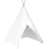 vidaXL Teepee Zelt Weiß 120 x 120 x 150 cm Stoff und Plastik