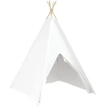 vidaXL Teepee Zelt Weiß 120 x 120 x 150 cm Stoff und Plastik