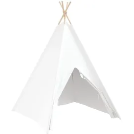 vidaXL Teepee Zelt Weiß 120 x 120 x 150 cm Stoff und Plastik