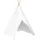 vidaXL Teepee Zelt Weiß 120 x 120 x 150 cm Stoff und Plastik
