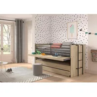 Vipack Halbhochbett SAM 90 x 200 cm Eiche braun