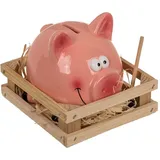 Out of the Blue Spardose Rosa Keramik Sparschwein 15 cm