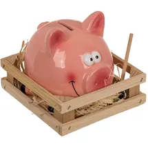 Out of the Blue Spardose Rosa Keramik Sparschwein 15 cm