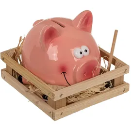Out of the Blue Spardose Rosa Keramik Sparschwein 15 cm