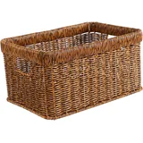 JISADER Aufbewahrungskorb mit Griff, Aufbewahrungsbehälter, dekorativer Wäsche-Organizer, Tragetaschen, gewebter Organizer für Speisekammer, Badezimmer, 35cmx24cmx18cm