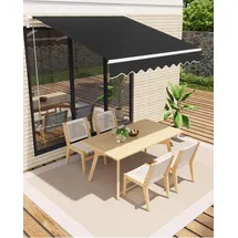 garveelife Gelenkarmmarkise 350 x 250 cm schwarz