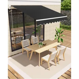 garveelife Gelenkarmmarkise 350 x 250 cm schwarz