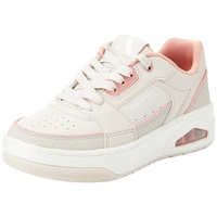 SKECHERS Damen UNO Court, Natürliches Leder, Korallenbesatz, Duraleather-Besatz, 38.5 EU