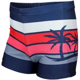 Aquarti Gestreifte Badehose Blau/Rot 152