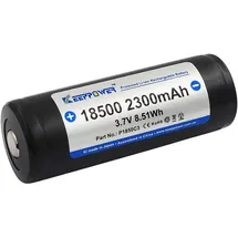 Keeppower 18500 Li-Ion Akku 3,6V - 3,7V 2300 mAh 1 Stück