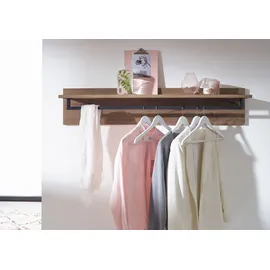 Massivmoebel24 Wandgarderobe Villanders 120 x 20 x 25 cm Eiche