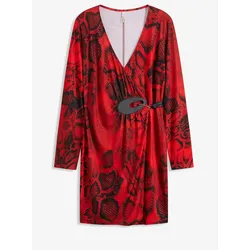 bonprix Kleid mit Accessoire, rot, 40/42 (M)