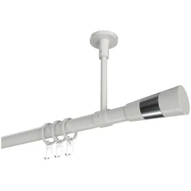 Interdeco GARDINENSTANGE Sonette Tanara 400 cm (geteilt in 2 x 200 cm), 1-läufig, 20 mm Ø Weiß