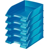 Leitz Briefkorb, A4, 5er Pack, Blau, WOW-Serie, 52263036