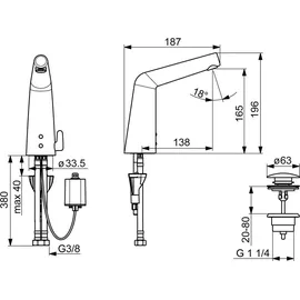 Hansa HansaDesigno Style Sensor-Armatur chrom 51792201