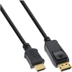 InLine DisplayPort zu HDMI Konverter Kabel -  4K/30Hz - schwarz - 2m