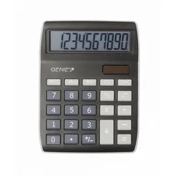 Genie 840 BK, Desktop, Display-Rechner, 10 Ziffern, Display klappbar, Batterie/S