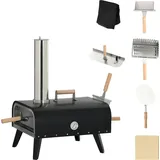 Outsunny Pizzaofen mit Griff schwarz 81L x 40B x 72H cm