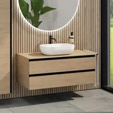 rivea Dia Unterschrank B: 120 mit 2 Auszügen, Waschtisch B: 60 cm weiß matt, BR0527WM+BR0034SO+BR0004SO,