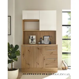 Respekta Marleen Buffet 120 cm ohne Geräte links hochglänzend weiß