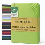 EXKLUSIV HEIMTEXTIL Spannbettlaken Frottee 140 x 200 cm Limette/Apfelgrün