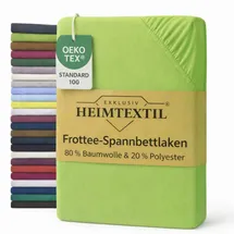 EXKLUSIV HEIMTEXTIL Spannbettlaken Frottee 140 x 200 cm Limette/Apfelgrün