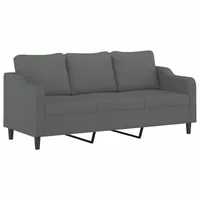 VidaXL 3-Sitzer-Sofa Dunkelgrau 180 cm Stoff