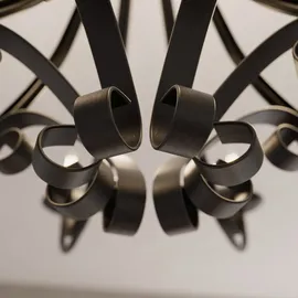LINDBY Scaleria Kronleuchter 8-flammig Braun