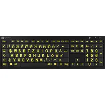 LogicKeyboard XL Print PC Slim Line NERO DE Kabelgebunden), Tastatur, Gelb