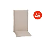 beo Hochlehnerauflage Hochlehner Saumauflage Ascot: Zip, Bindebänder beige