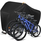 toptrek Fahrradabdeckung wasserdicht, Fahrradgarage 420D Oxford-Gewebe, Regenschutz Fahrrad für jedes Wetter, Fahrradschutzhülle mit Beutel, Fahrradplane 220×120×110cm fahrradabdeckung für 3 fahrräder