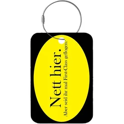 Tag-It Gepäckanhänger 9 cm - Nett Hier - Gelb